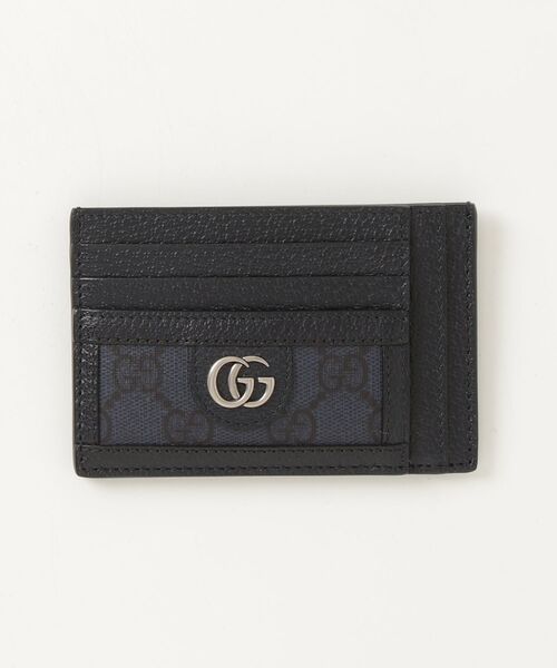 【グッチ】GGスプリーム ケース GUCCI（グッチ） GGスプリーム カードケース - ネイビー メンズ