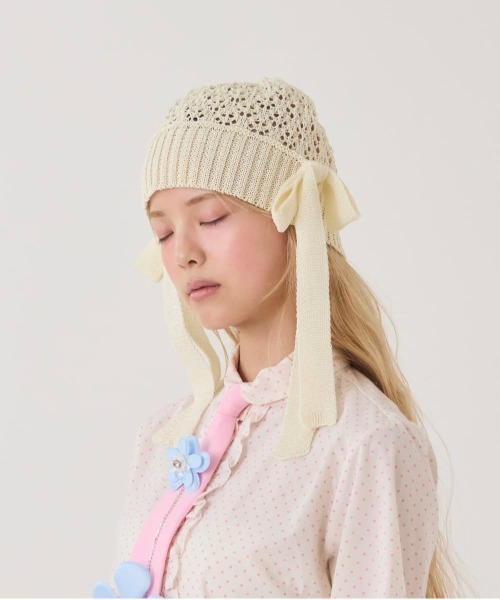 「kaorinomori」 ニットキャップ FREE ネイビー レディース_画像3