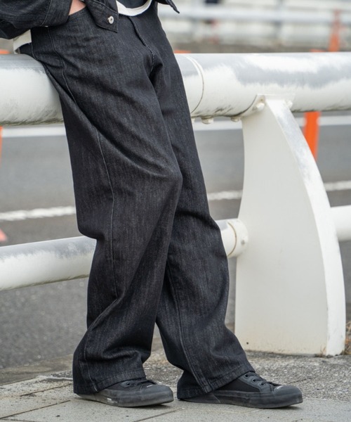 「FCTY.」 デニムパンツ LARGE ブラック メンズ_画像8