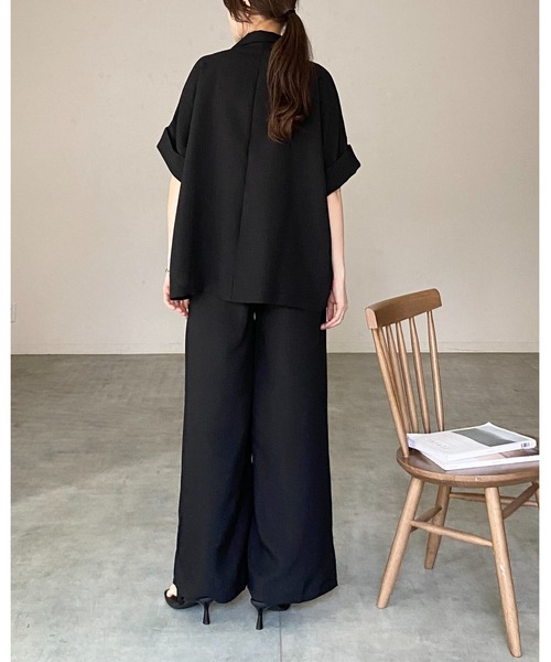  Originals レディースアウター パンツ　セット She's Closet セットアップ リネンタッチ半袖ダブルテーラード