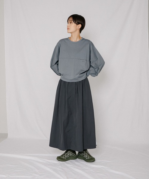 「EKAL」 ロングスカート ONE チャコールグレー レディース_画像2