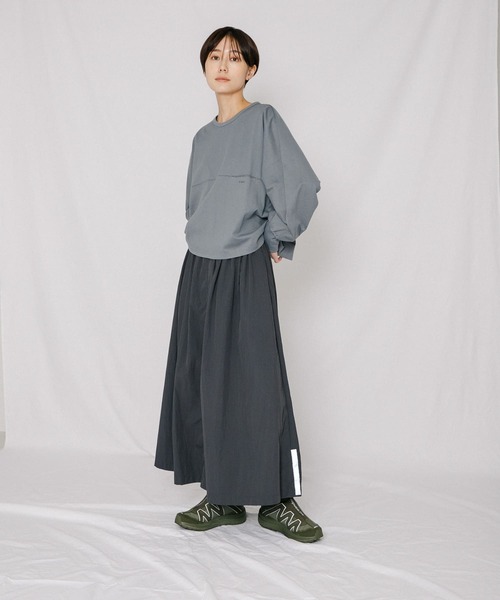 「EKAL」 ロングスカート ONE チャコールグレー レディース_画像7
