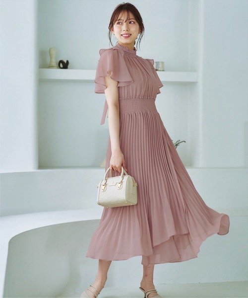 「WILLSELECTION」 半袖ワンピース MEDIUM ブラウン レディース_画像7