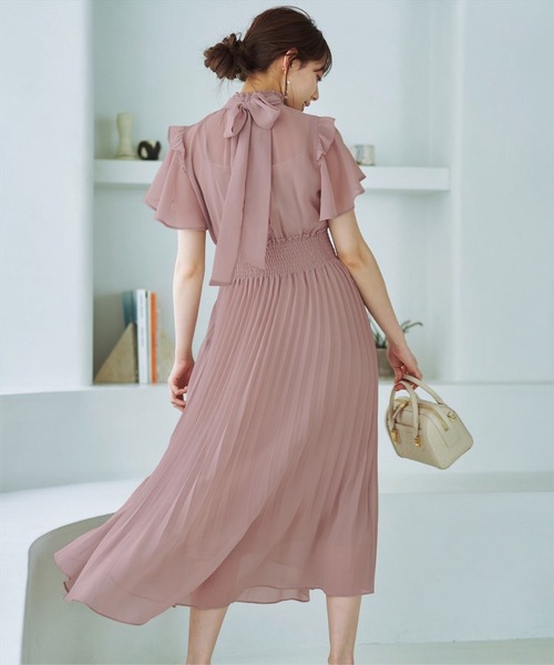 「WILLSELECTION」 半袖ワンピース MEDIUM ブラウン レディース_画像8