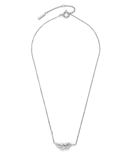 ネックレス 「OLIVIA BURTON/オリビアバートン」シグネチャー - フェザー シルバー ネックレス レディースの画像
