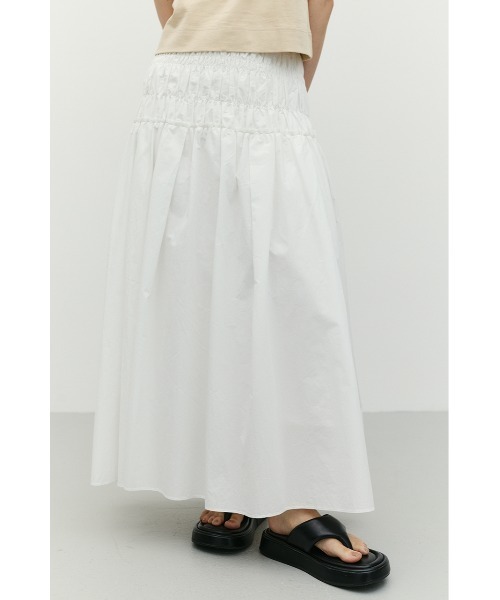 スカート litmus jansolvieassembly shirring skirt STYLEMIXER（スタイルミキサー） ロング スカート 夏 シャーリング
