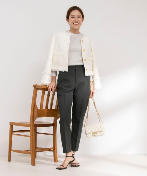 「NOLLEY'S」 パンツ 36 グレー レディース_画像4