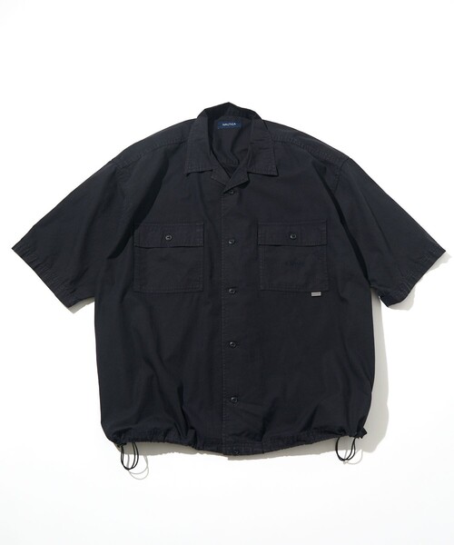 NAUTICA（ノーティカ） シャツ 半袖 ワイドシルエット オーバーダイ S