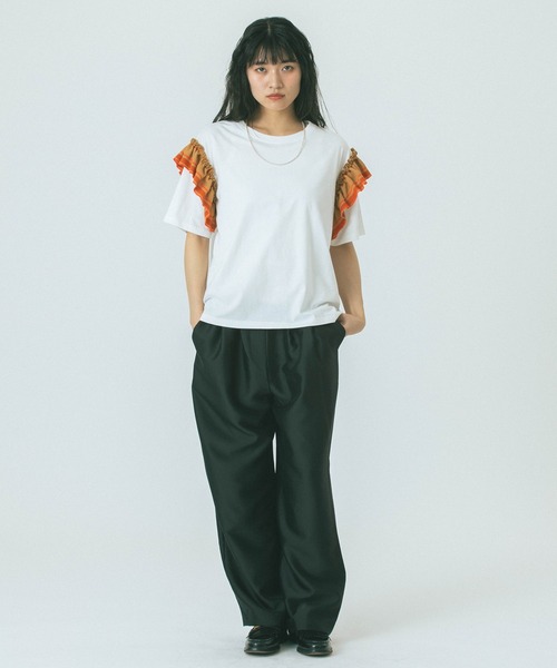 「ROSE BUD」 半袖カットソー ONE SIZE ホワイト レディース_画像4