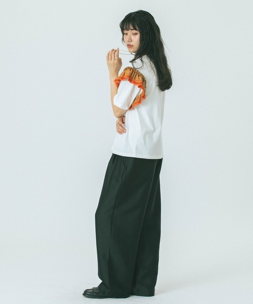 「ROSE BUD」 半袖カットソー ONE SIZE ホワイト レディース_画像6