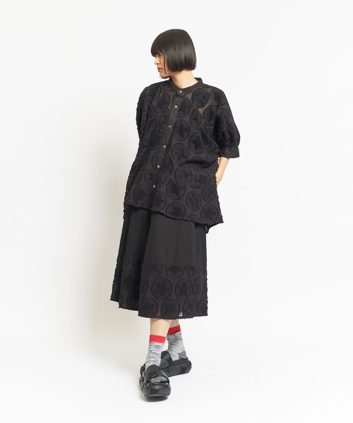 「gomme」 半袖ブラウス MEDIUM ブラック レディース_画像5