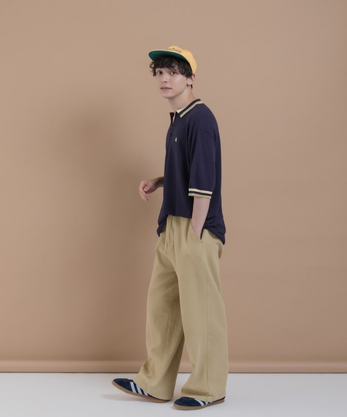 「MUHET」 半袖ニット MEDIUM ネイビー レディース_画像3