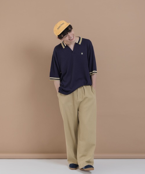 「MUHET」 半袖ニット MEDIUM ネイビー レディース_画像4