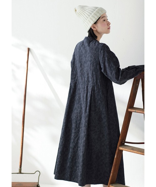 「Sunny clouds」 長袖ワンピース M ブラック レディース_画像4