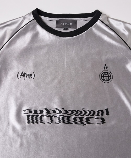 「AIVER」 半袖Tシャツ MEDIUM シルバー メンズ_画像6
