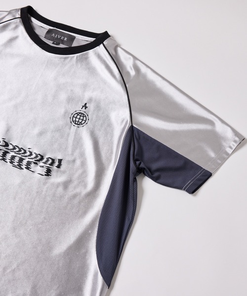「AIVER」 半袖Tシャツ MEDIUM シルバー メンズ_画像7