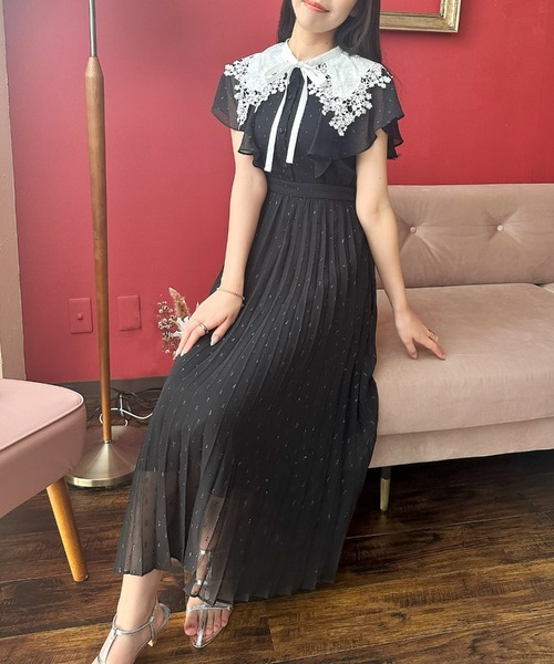 「Cheek」 ノースリーブワンピース MEDIUM ラベンダー レディース_画像3