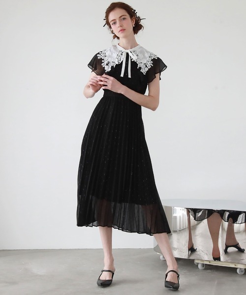 「Cheek」 ノースリーブワンピース MEDIUM ラベンダー レディース_画像6