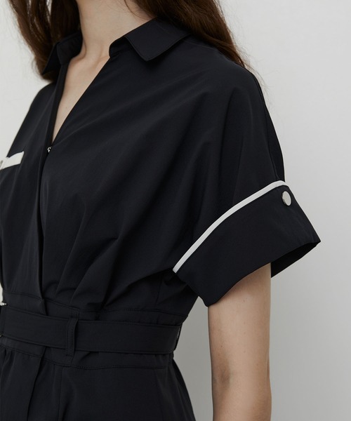 ワンピース 夏 半袖 「大人気！｜WEB限定」レジーロカシュクールワンピース｜夏服/半袖/オフィスカジュアル/ウォッシャブル/接触冷感/遮熱/UVカット/吸水… | UNITED TOKYO | 18
