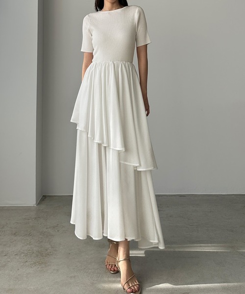「Louere」 ドッキングワンピース LARGE ネイビー レディース_画像8