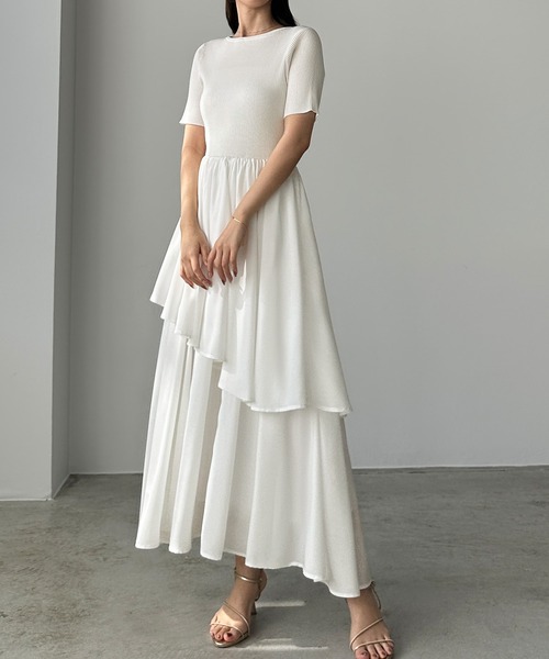 「Louere」 ドッキングワンピース LARGE ネイビー レディース_画像9