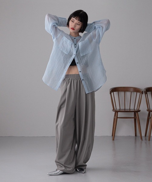 「LOWRYS FARM」 イージーパンツ SMALL グレー レディース_画像6