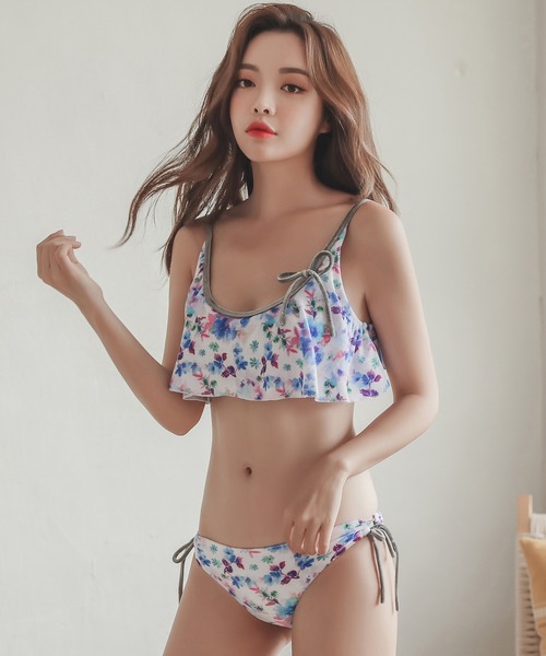 三愛 DURAS 9M 水着 日本製 ビキニ ボタニカル柄 anapa タンキニ3点セット 9M・11L【San-ai Resort（サンアイリゾート