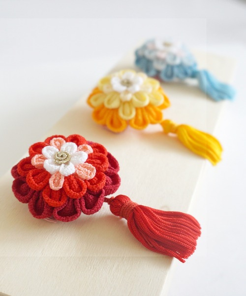 SweetMommy（スウィートマミー） つまみ細工「鶴・段菊」ヘア