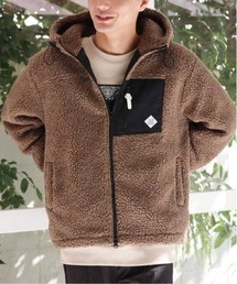 MUG ブルゾン アウター 「セレクト」表ボアZIPパーカー レディース