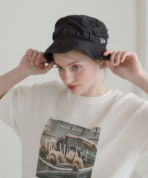 新品未使用NEW ERAアドベンチャー ダックコットン ブラック　L/XL61 NEW ERA（ニューエラ） 帽子 ハット メンズ 「NEW ERA」アドベンチャー