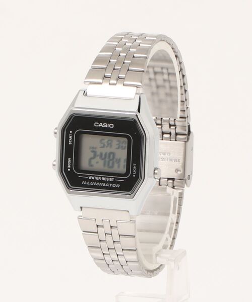 値下げ可CASIO デジタル腕時計 シルバー　ダイヤモンド入り CASIO 腕時計 カシオ / スタンダード デジタルウォッチ ワールド