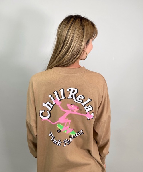 Tシャツ Tシャツ ムラサキスポーツ別注 Chillax チラックス ピンク パンサー The Pink Panther ビッグシルエットロンt Zozotown Paypayモール店 通販 Paypayモール