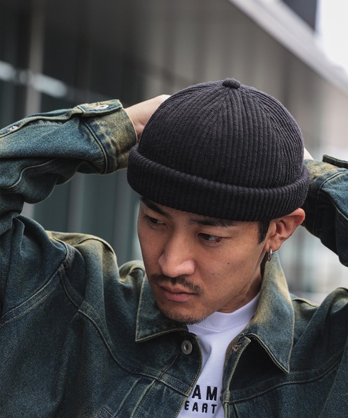 BEAMS HEART（ビームス ハート） ニット帽 ニットキャップ リブ ロール