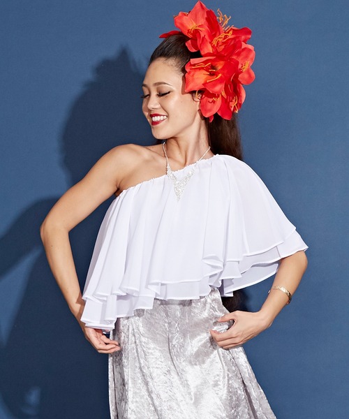 Maunaloa（マウナロア） 「Maunaloa」ダブルシフォンケープ レディース