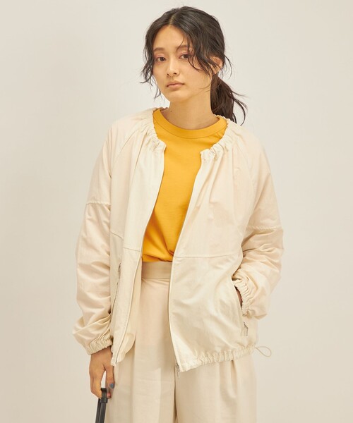 ✨極美品✨ガリャルダガランテ★洗える ナイロンブルゾンコート ベージュ チコ Chico ナイロンシアーロングブルゾン （WHT