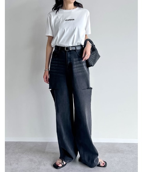 ジーンズ デニム デニムパンツ 「販売枚数3万枚突破」「お気に入り登録数3.7万」「低身長/高身長サイズ有」サイドスリットワイドストレートコットンデニ | Re:EDIT | 12
