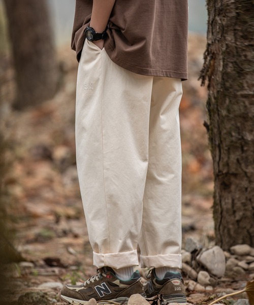 スラックス 「HOOK」コットンタック入りスラックスパンツ メンズ