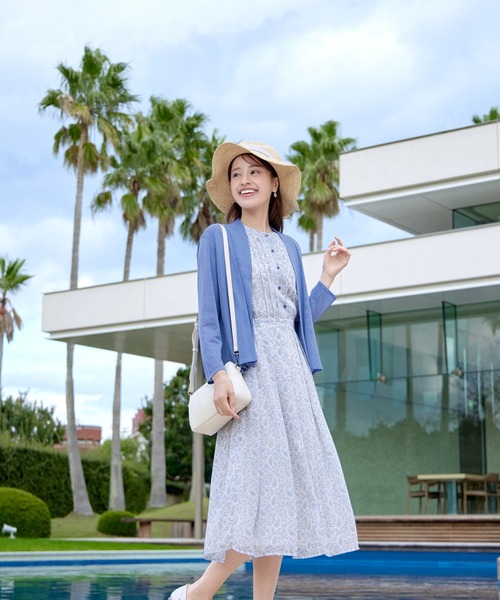 カーディガン 「セット着用可」ジッパーショートカーディガン レディース Tiaclasse カーディガン 「小倉優子さん着用」ショートトッパー