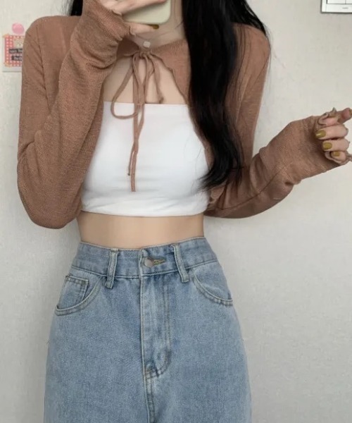 カーディガン シアーボレロカーディガン レディース : ZOZOTOWN Yahoo