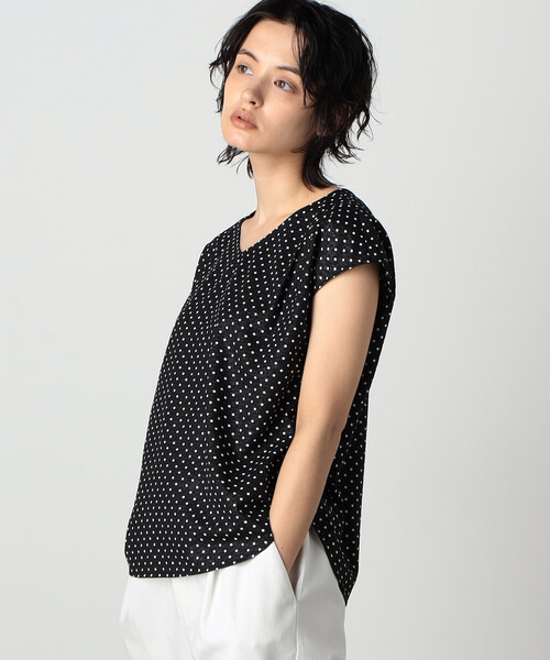 【セットアップ対応・洗える】ドットプリント ブラウス COMME CA ISM ブラウス シャツ 「洗える／セットアップ対応