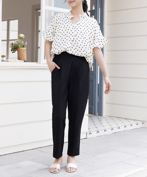 ブラウス シャツ フリル袖ドット柄ブラウス レディース : ZOZOTOWN