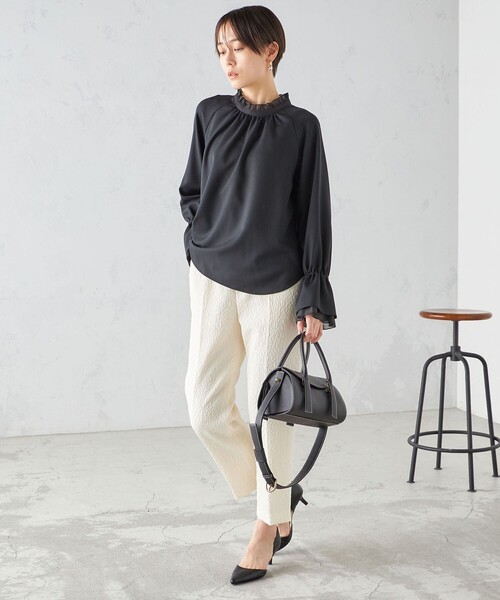 SHIPS（シップス） パンツ 「手洗い可能」フクレ ジャカード