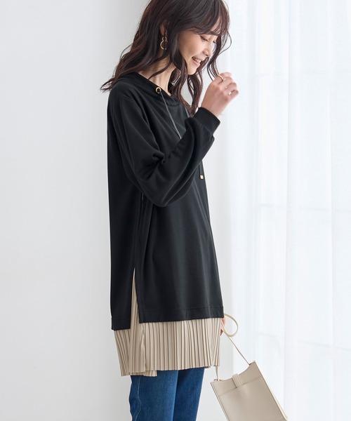 黒のビジューネックベルベットチュニック 145699-2.jpg