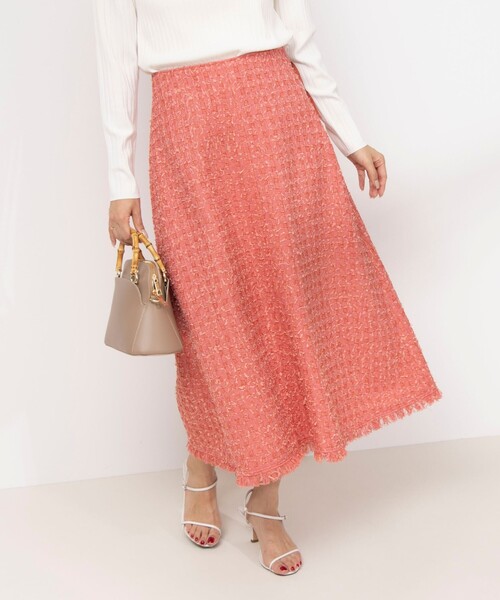 スカート BISHU JAPAN フラッグリボンツイードスカート レディース  