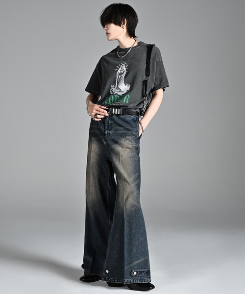 admanceフレアパンツ AZUL BY MOUSSY | センタースリットカラーフレアパンツ (パンツ