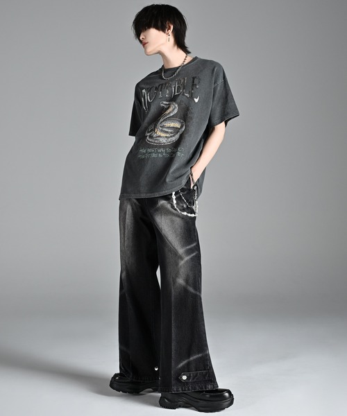 【ADRER】エクストラクオリティワイドフレアパンツ <Sサイズ/ブラック系1> ADRER パンツ extra quality wide flare pants/エクストラ