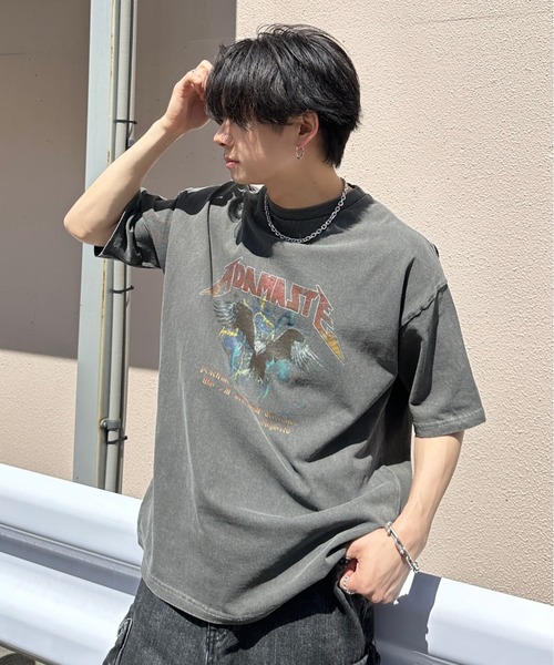 ADAMASTE tシャツ vintage like rock t-shirt - ヴィンテージ