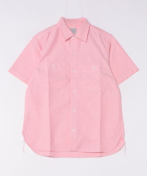 ブラウス シャツ 「HOUSTON」OXFORD WORK SHIRT レディース メンズ HOUSTON ブラウス シャツ 「HOUSTON」OXFORD S/S WORK SHIRT