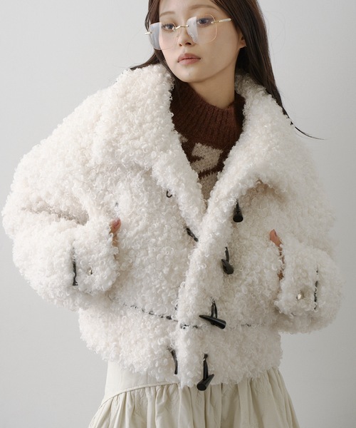 VIOLETTA（ヴィオレッタ） コート アウター ボアショートコート