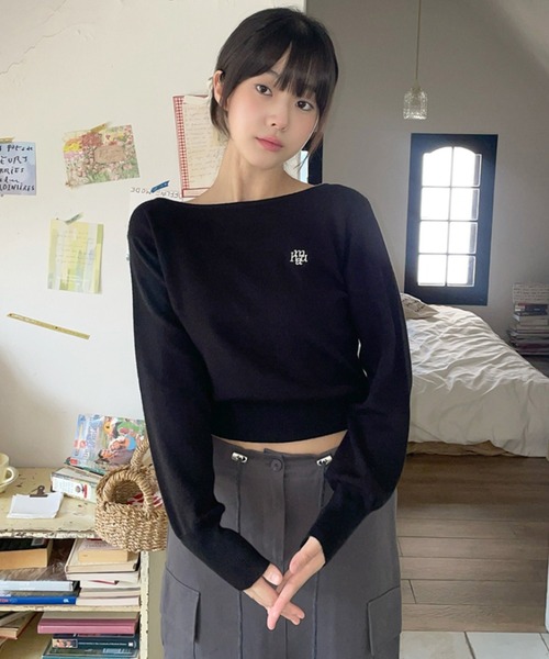 ニット セーター A'GEM/9 × .kom 「muah muah/ムーアムーア